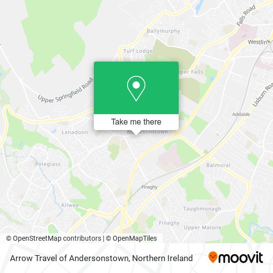 Arrow Travel of Andersonstown map