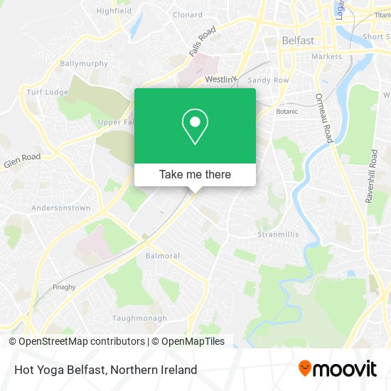 Hot Yoga Belfast map