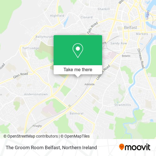 The Groom Room Belfast map