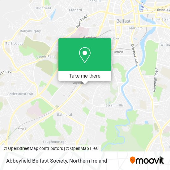 Abbeyfield Belfast Society map
