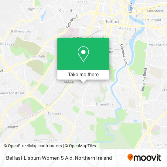 Belfast Lisburn Women S Aid map