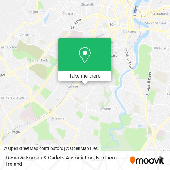 Reserve Forces & Cadets Association map