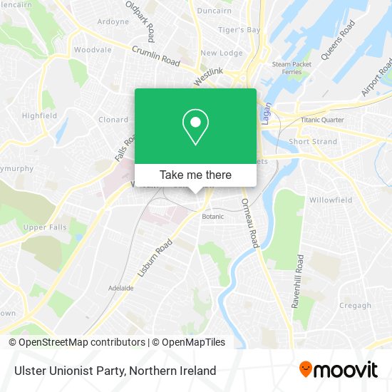 Ulster Unionist Party map