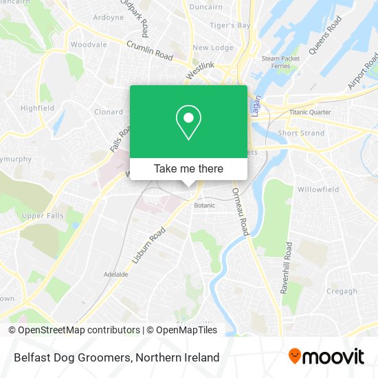 Belfast Dog Groomers map