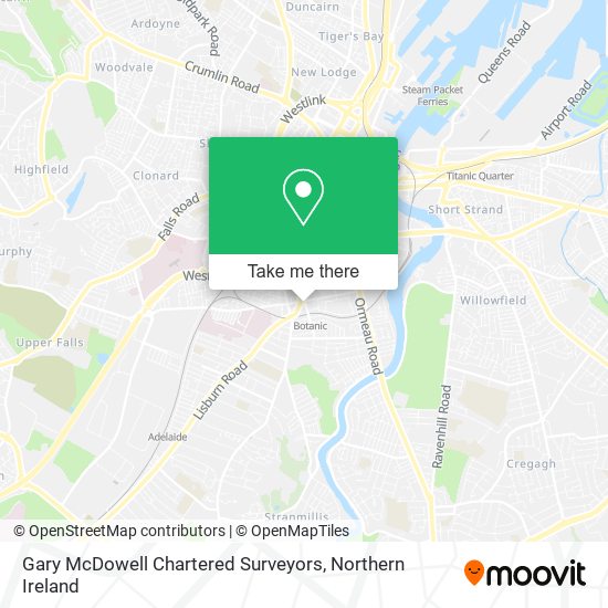 Gary McDowell Chartered Surveyors map