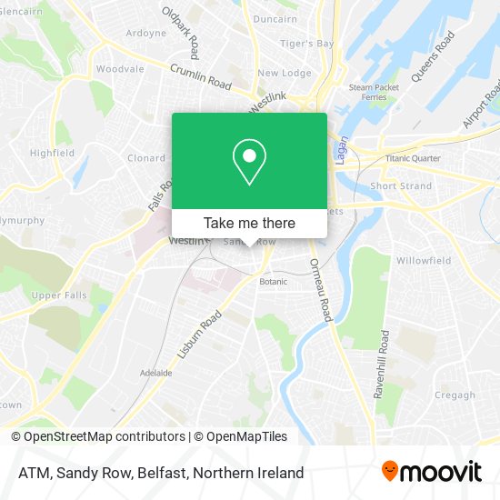 ATM, Sandy Row, Belfast map