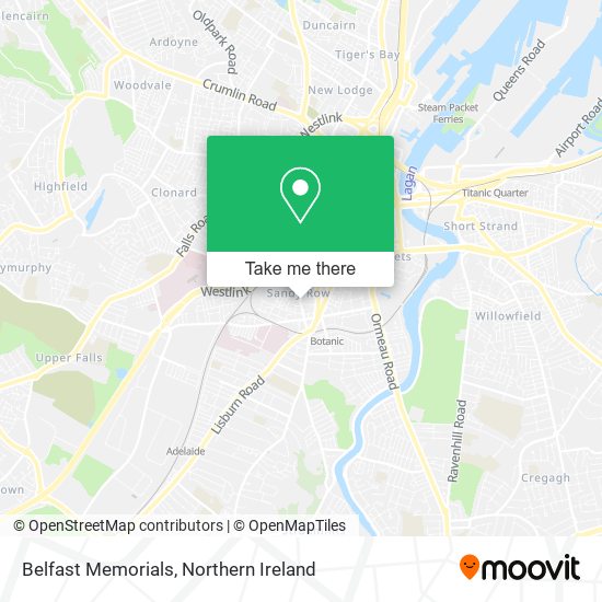 Belfast Memorials map