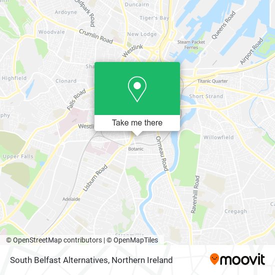 South Belfast Alternatives map
