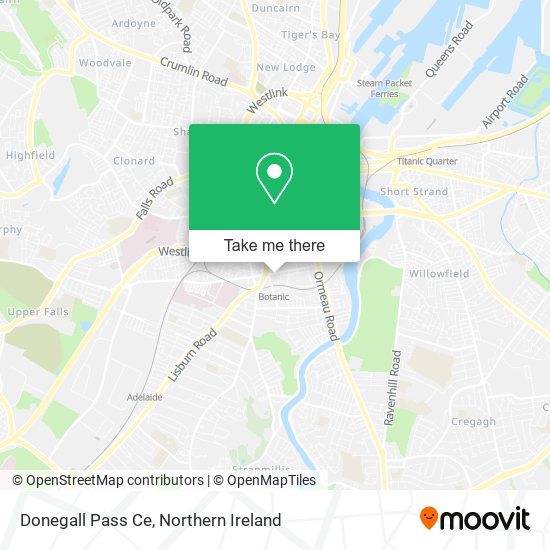 Donegall Pass Ce map