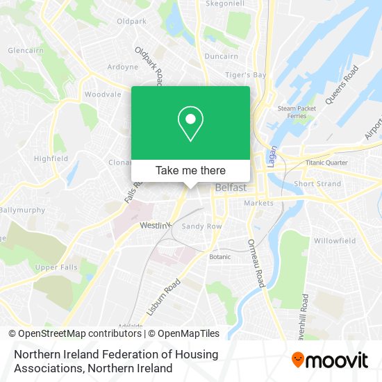Northern Ireland Federation of Housing Associations map