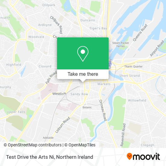 Test Drive the Arts Ni map