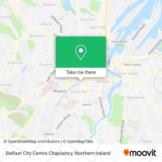 Belfast City Centre Chaplaincy map