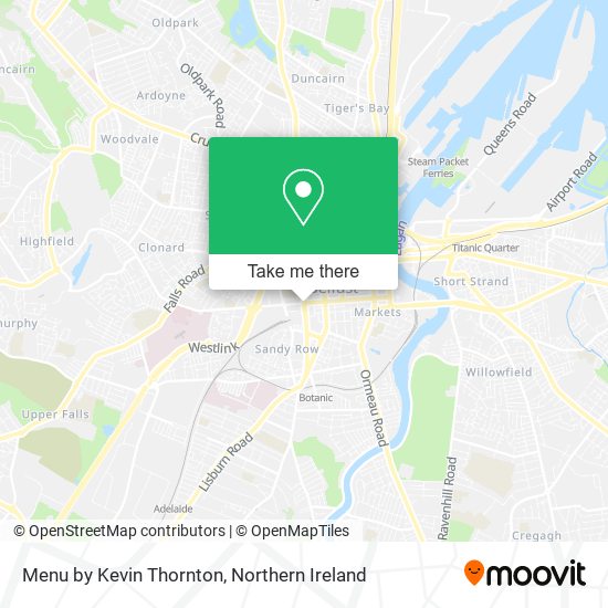 Menu by Kevin Thornton map