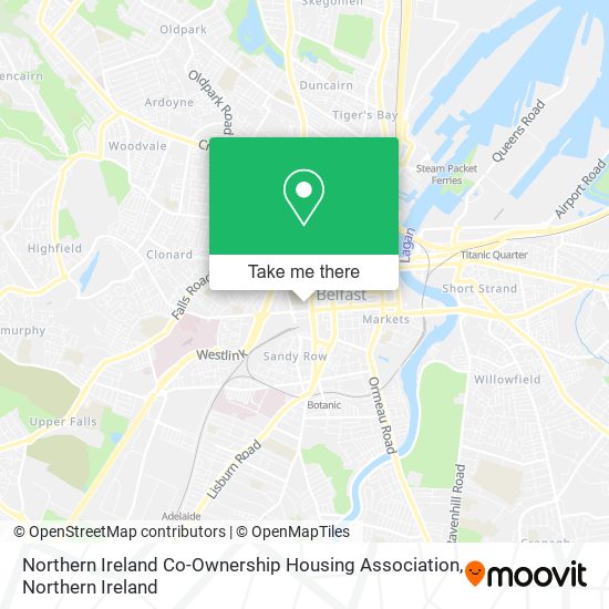 Northern Ireland Co-Ownership Housing Association map
