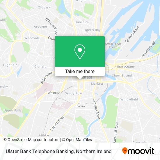 Ulster Bank Telephone Banking map