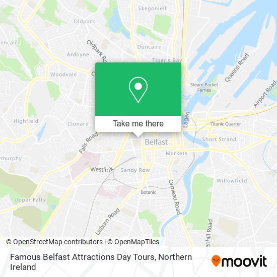 Famous Belfast Attractions Day Tours map