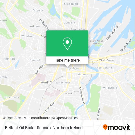 Belfast Oil Boiler Repairs map