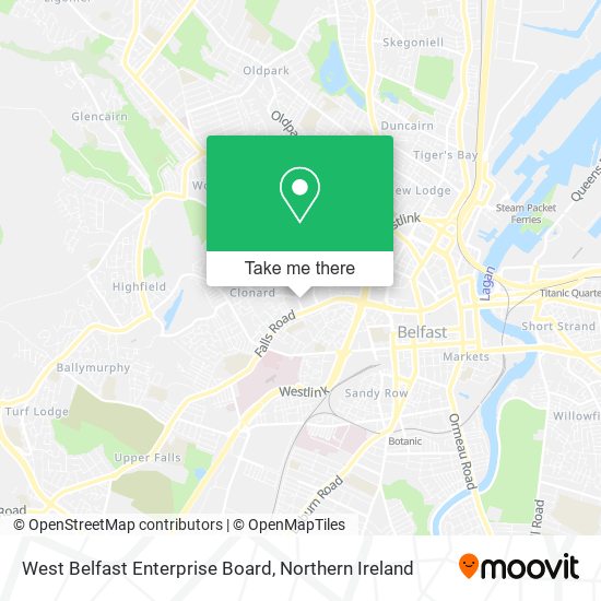 West Belfast Enterprise Board map