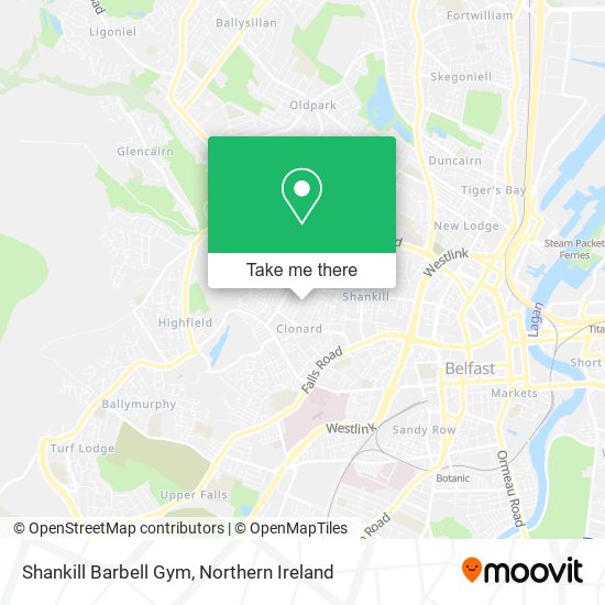 Shankill Barbell Gym map