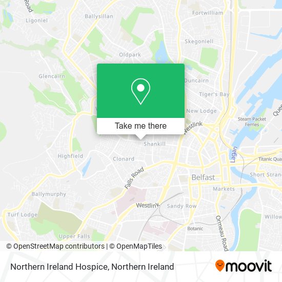 Northern Ireland Hospice map