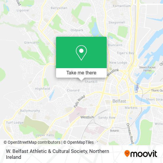 W. Belfast Athletic & Cultural Society map