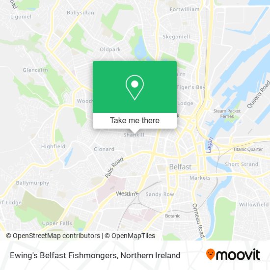 Ewing's Belfast Fishmongers map