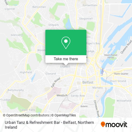 Urban Tanz & Refreshment Bar - Belfast map