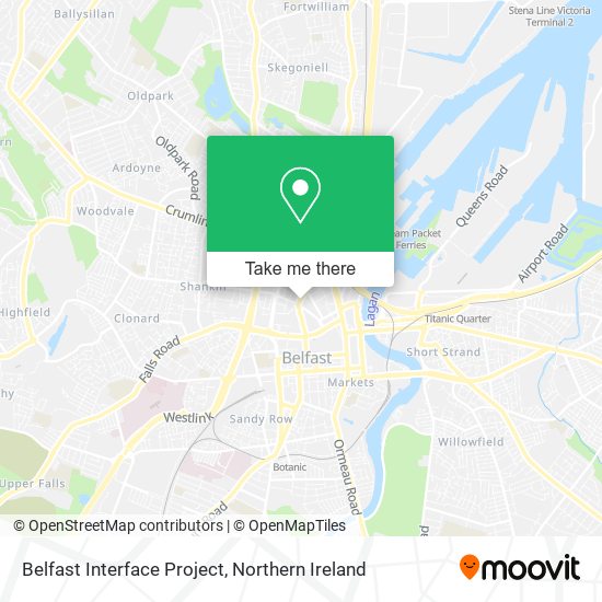 Belfast Interface Project map
