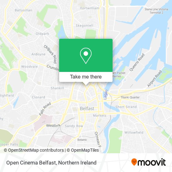 Open Cinema Belfast map