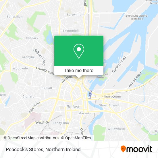 Peacock's Stores map