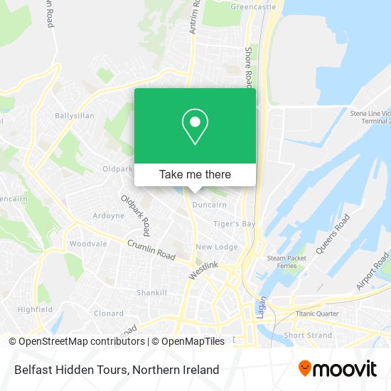 Belfast Hidden Tours map