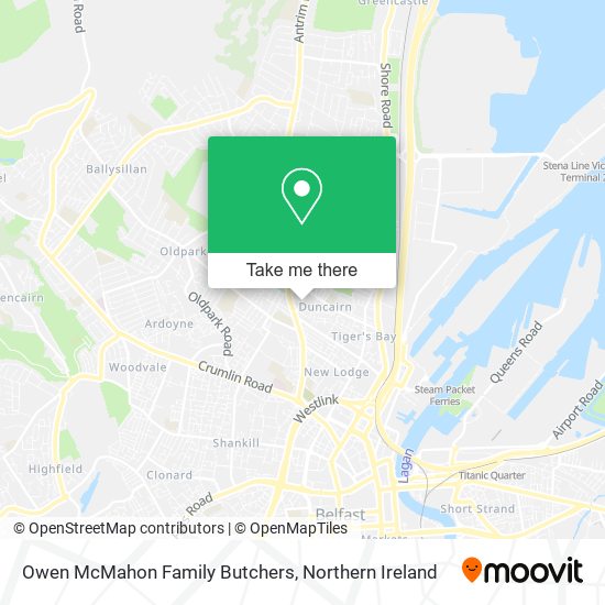 Owen McMahon Family Butchers map
