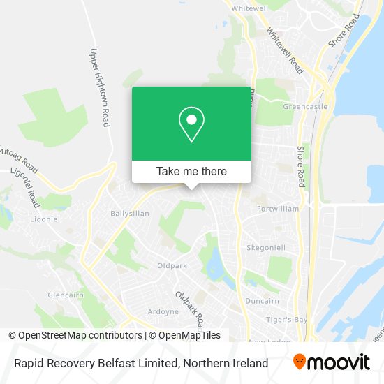 Rapid Recovery Belfast Limited map