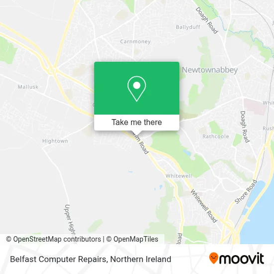 Belfast Computer Repairs map