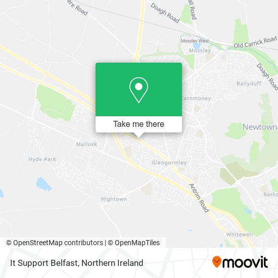 It Support Belfast map