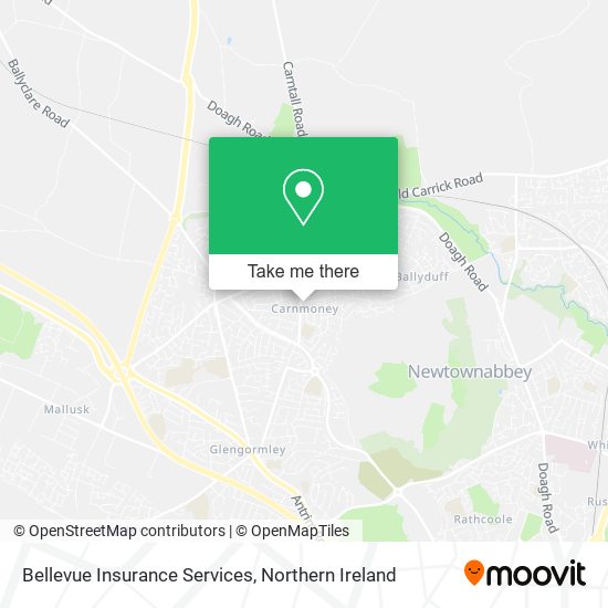 Bellevue Insurance Services map