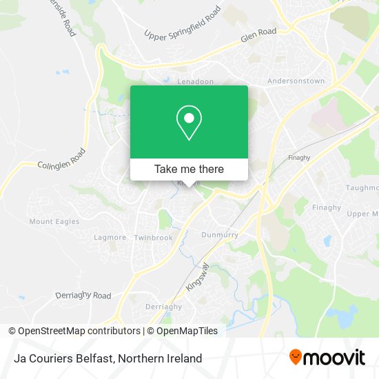 Ja Couriers Belfast map