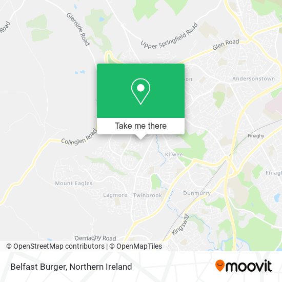 Belfast Burger map