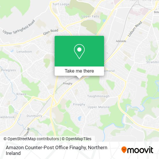 Amazon Counter-Post Office Finaghy map