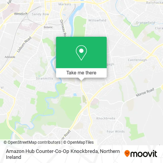 Amazon Hub Counter-Co-Op Knockbreda map