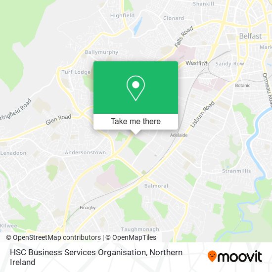 HSC Business Services Organisation map