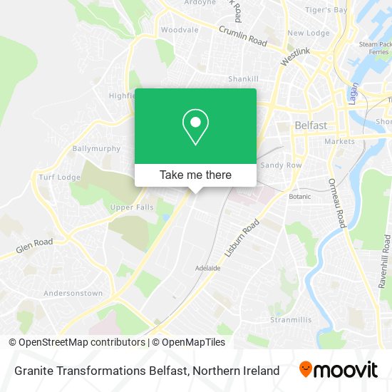 Granite Transformations Belfast map