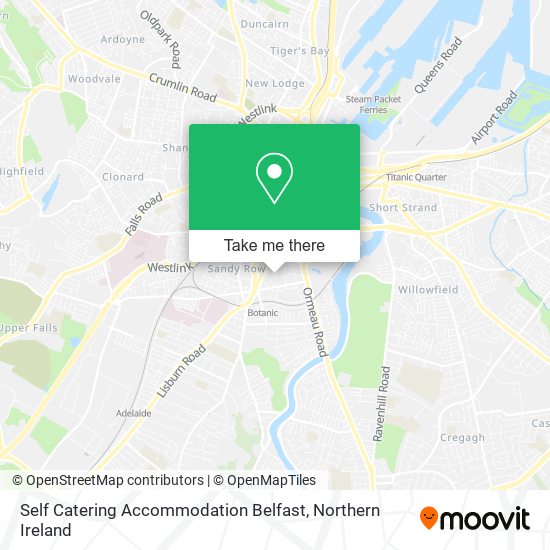 Self Catering Accommodation Belfast map