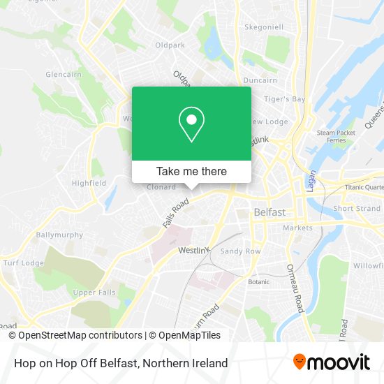 Hop on Hop Off Belfast map