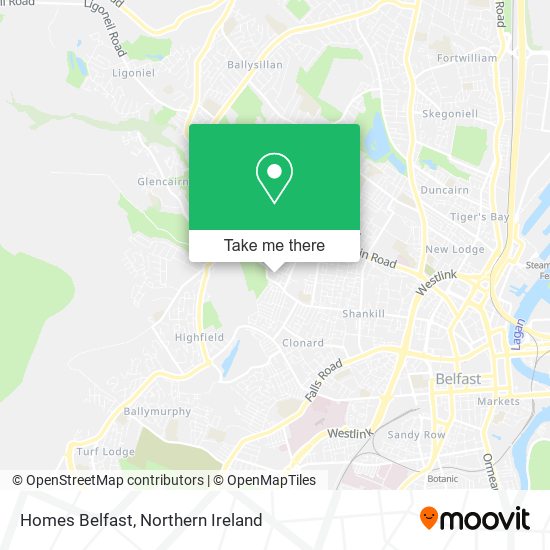 Homes Belfast map