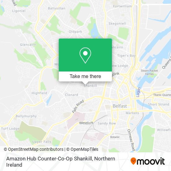 Amazon Hub Counter-Co-Op Shankill map