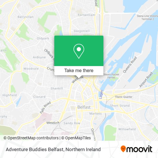 Adventure Buddies Belfast map