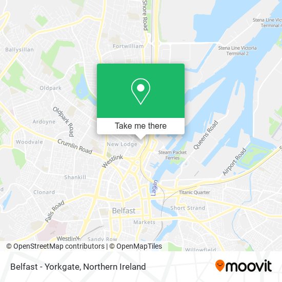 Belfast - Yorkgate map