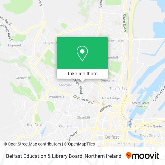 Belfast Education & Library Board map