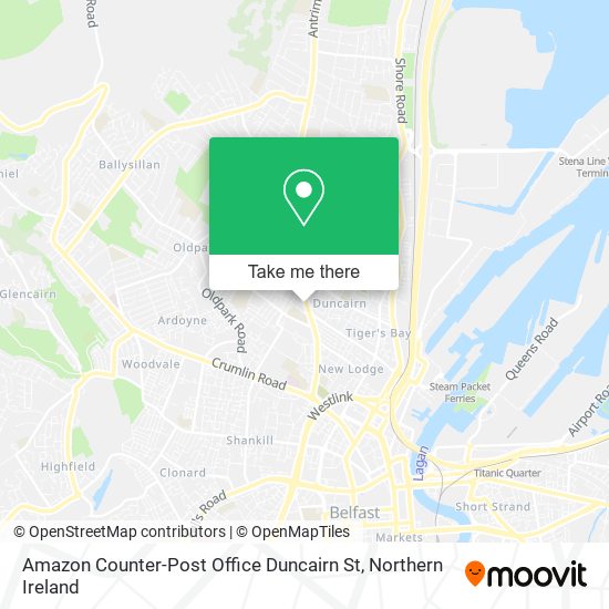 Amazon Counter-Post Office Duncairn St map